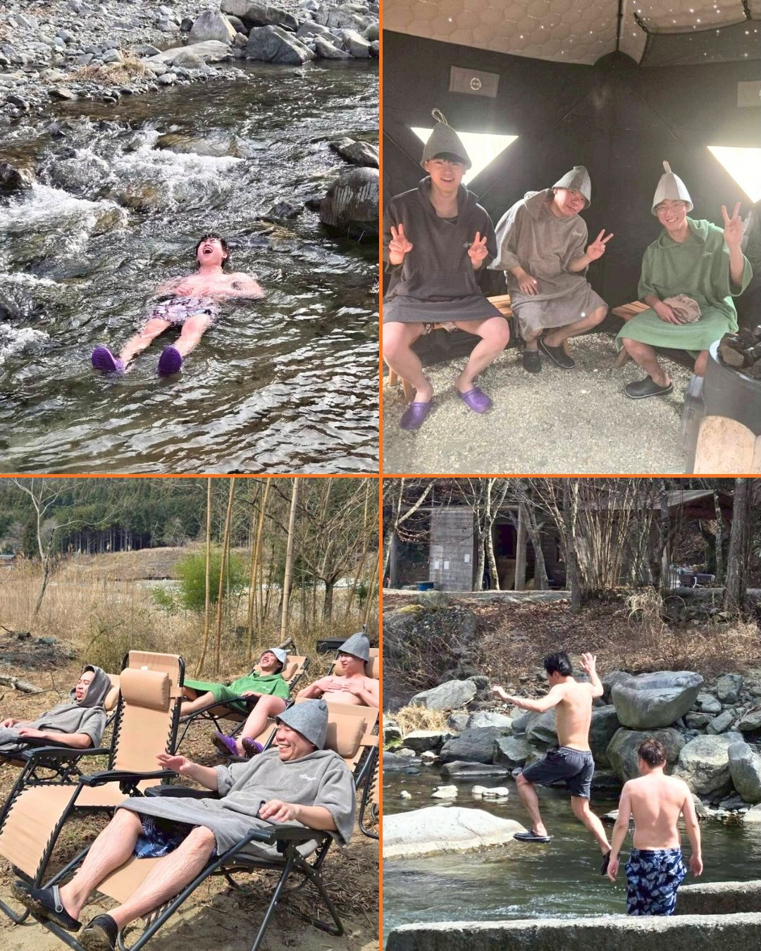 ♨️🌿アクティブ部 in 川サウナ🌿♨️